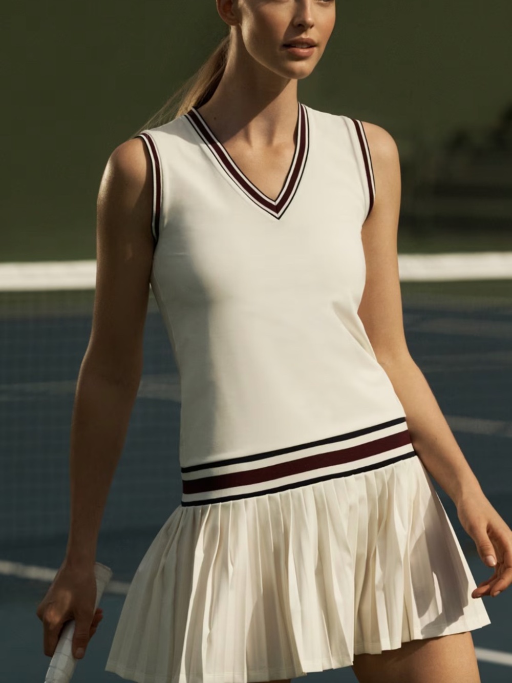 Tory Sport Performance Jersey V-Neck Tennis Dress